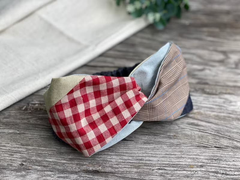 oka 拼布髮帶/頭箍