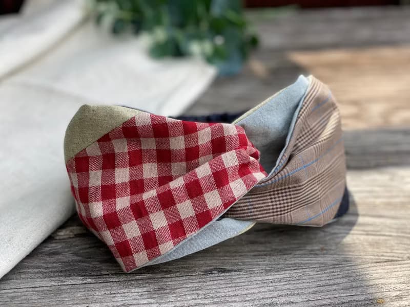 oka 拼布髮帶/頭箍