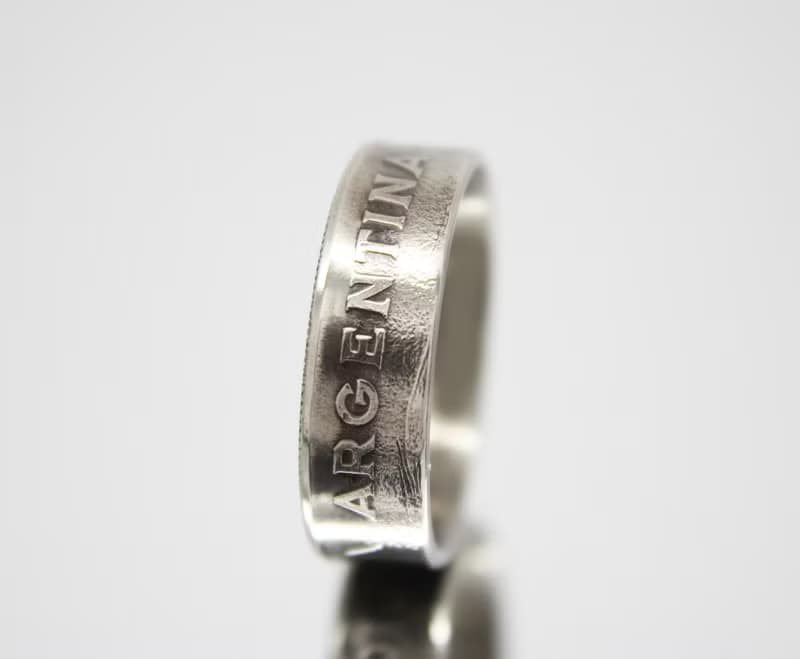 Argentina Coin Ring 20 centavos 1951-1952 coin rings for men coin rings gift