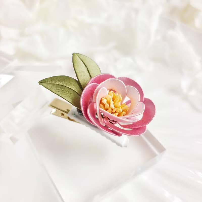 小玫瑰髮夾 小清新髮夾   胸針 纏花 春仔花