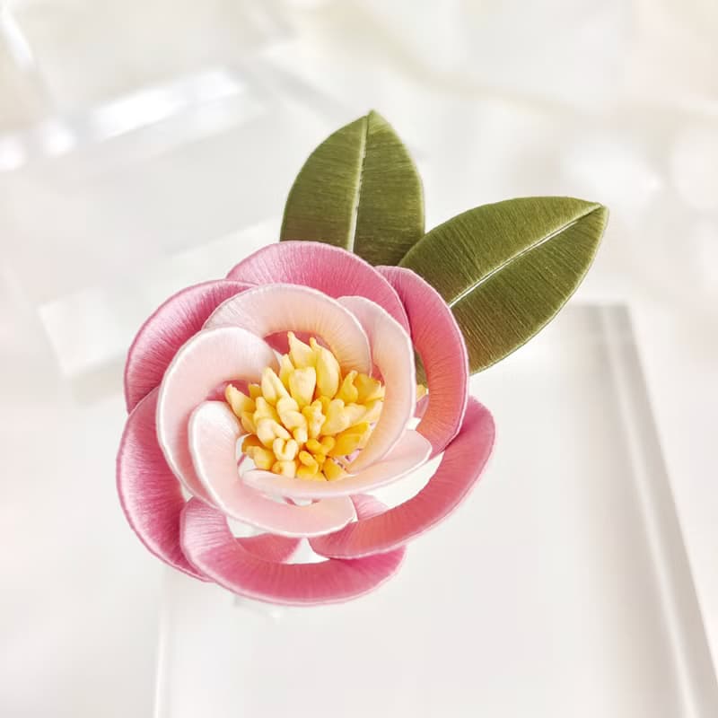 小玫瑰髮夾 小清新髮夾   胸針 纏花 春仔花