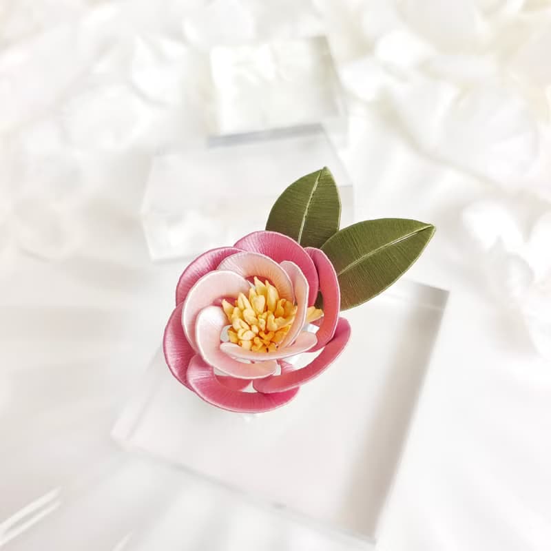 小玫瑰髮夾 小清新髮夾   胸針 纏花 春仔花