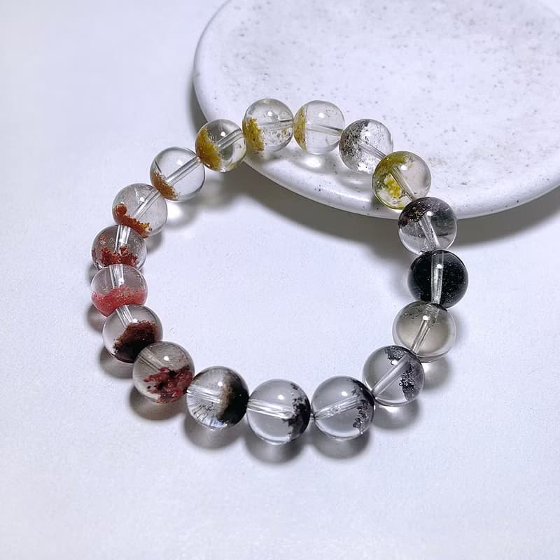 天然礦石 四季幽靈 聚寶盆10 mm 手鍊 2