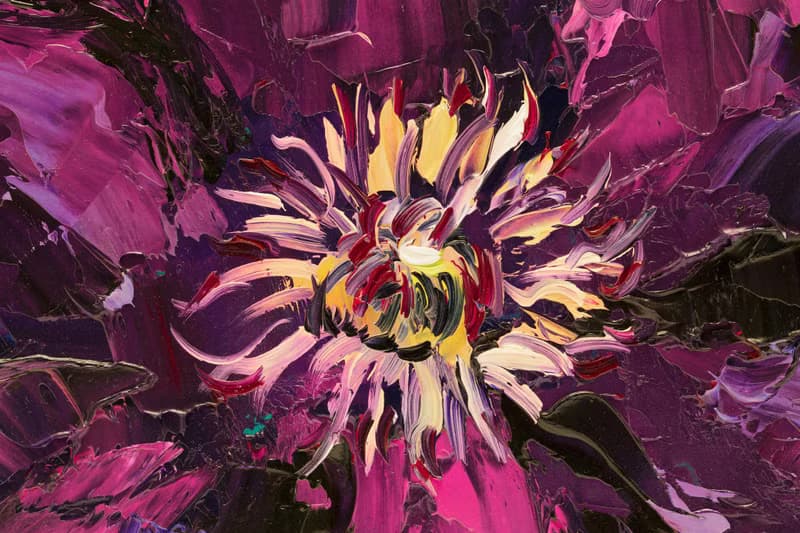 Clematis Painting Small Floral Original Painting Tiny Oil Painting Impasto Flowe