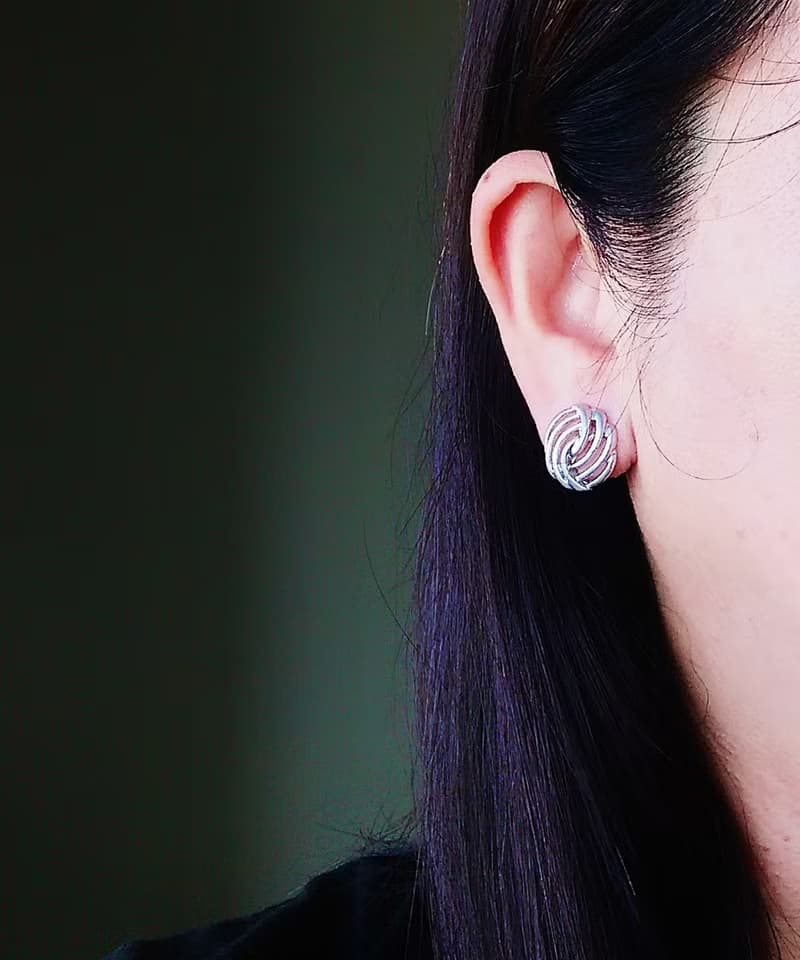 vintage jewelry  Monet  現代藝術風格 夾式耳環