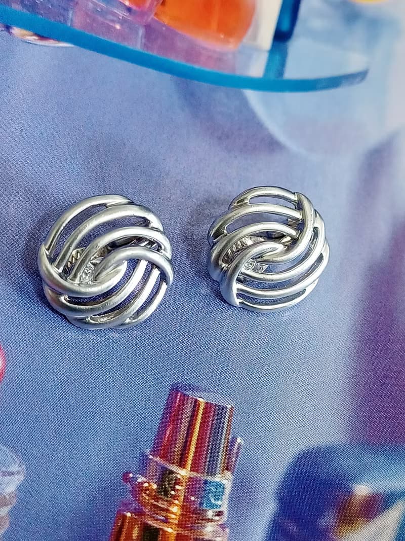 vintage jewelry  Monet  現代藝術風格 夾式耳環