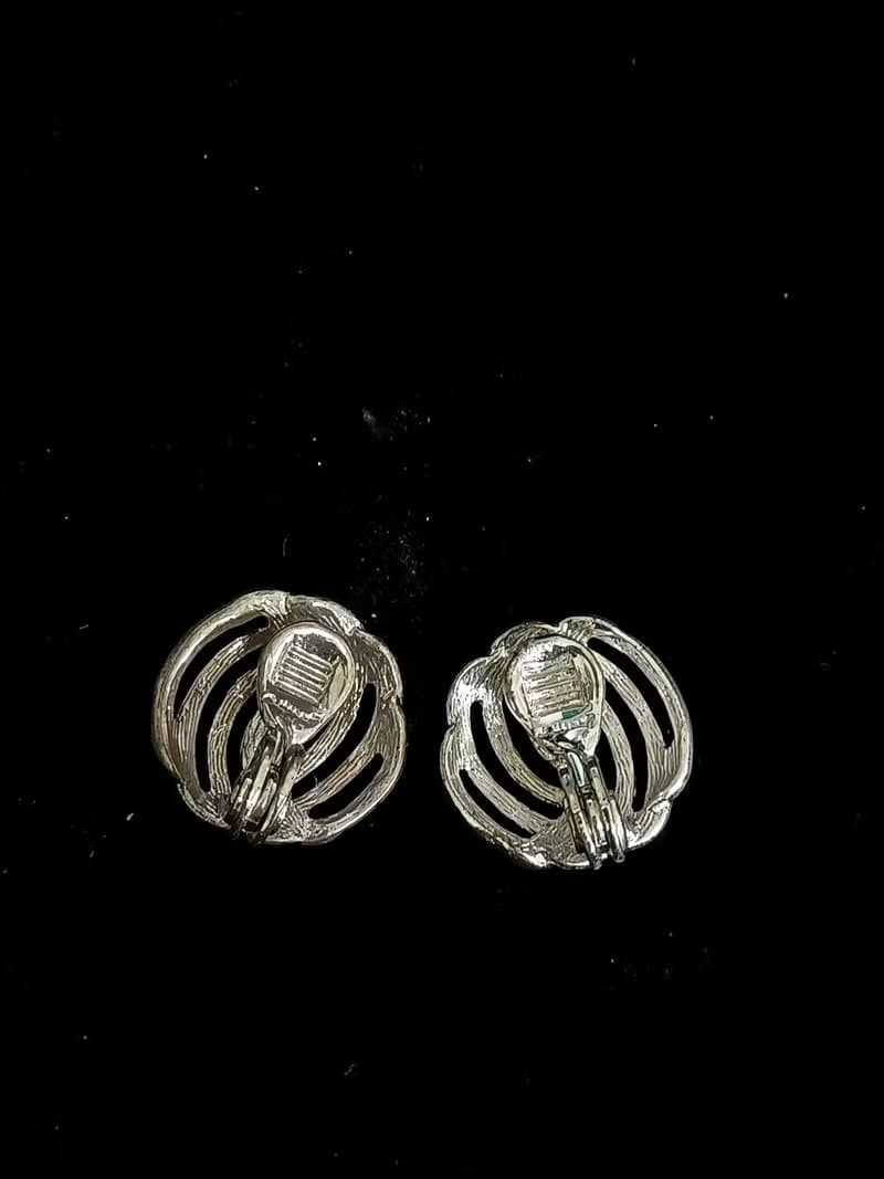 vintage jewelry  Monet  現代藝術風格 夾式耳環