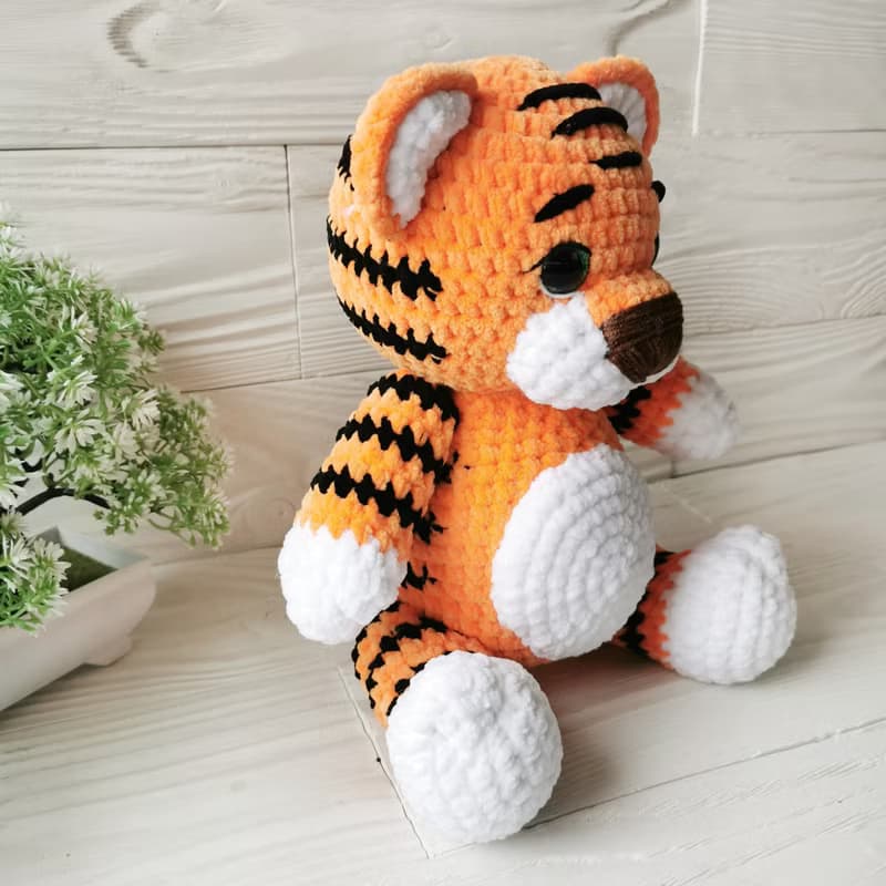Tiger crochet toy, Stuffed toy, Gift to kids, birthday gift, amigurumi toy