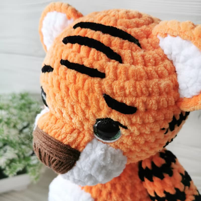 Tiger crochet toy, Stuffed toy, Gift to kids, birthday gift, amigurumi toy
