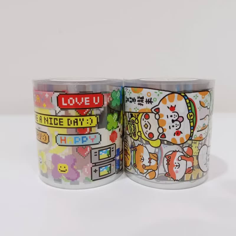 像素/招財貓PET膠帶捲-兩款