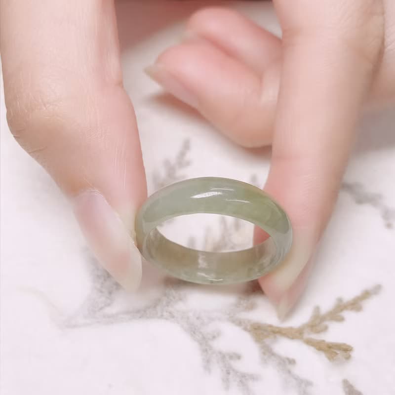 冰飄花翡翠戒指戒圈 | 國際16圍 | 天然緬甸A貨翡翠 | 送禮