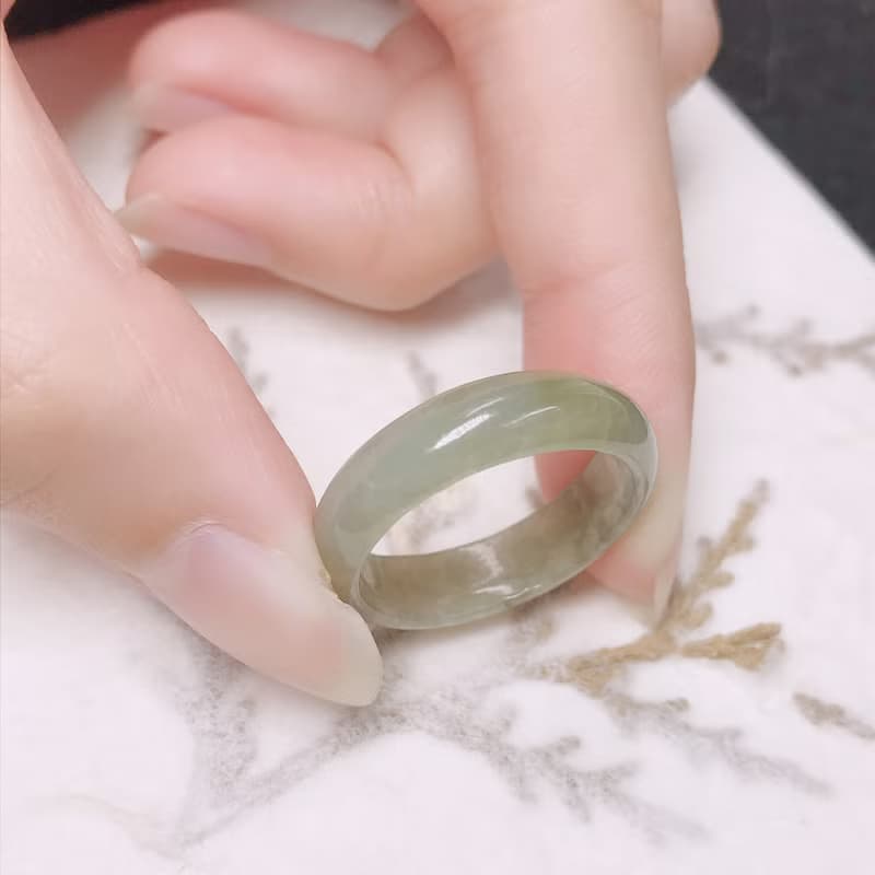 冰飄花翡翠戒指戒圈 | 國際16圍 | 天然緬甸A貨翡翠 | 送禮
