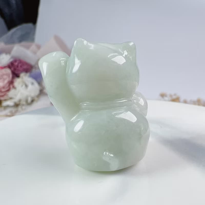 飄綠翡翠招財貓 | 天然A貨翡翠 | 送禮