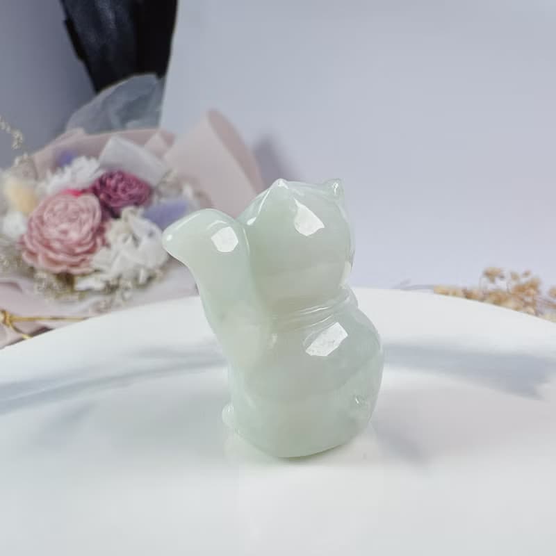 飄綠翡翠招財貓 | 天然A貨翡翠 | 送禮