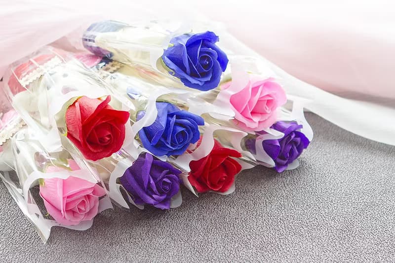 三八婦女節禮物 活動贈品 單支小熊款香皂玫瑰花 (4色可挑) 花束