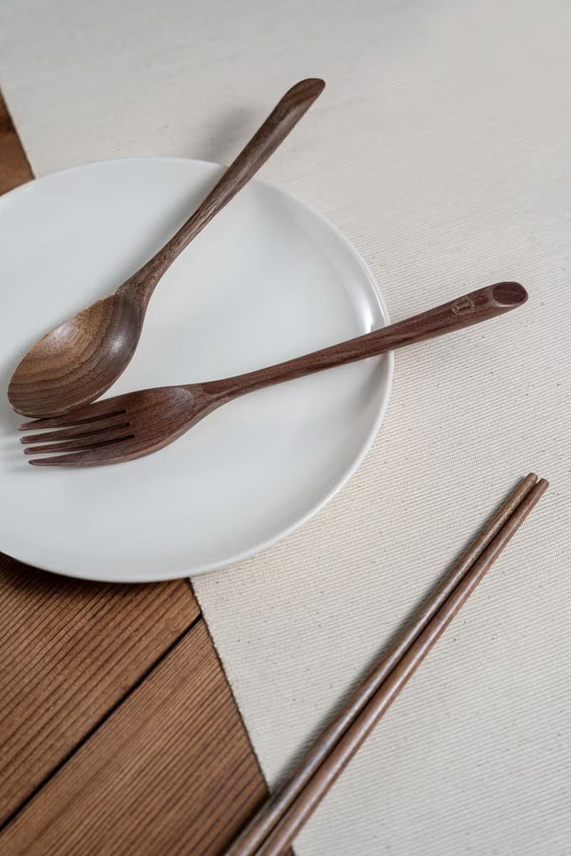 Islandoffer島嶼製作 黑胡桃木餐具組合(含筷子,叉,匙羮) (一件)