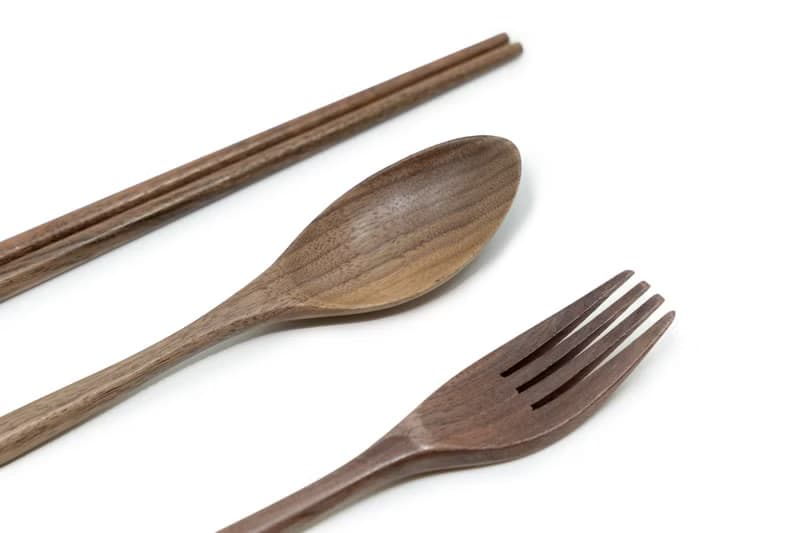 Islandoffer島嶼製作 黑胡桃木餐具組合(含筷子,叉,匙羮) (一件)