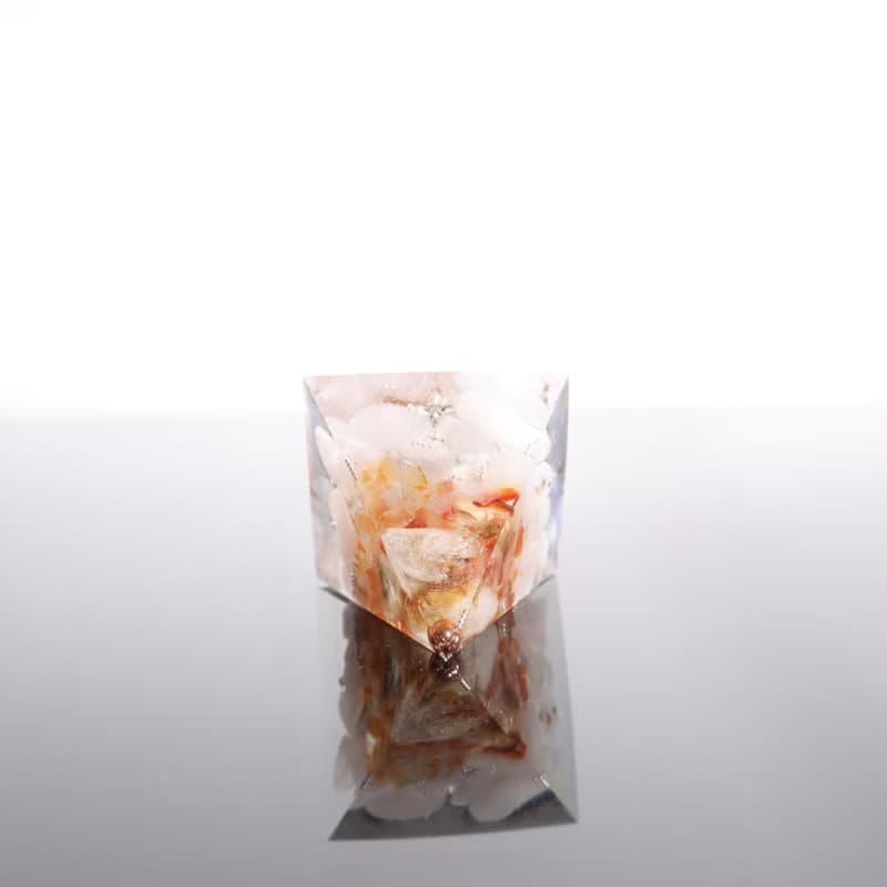 【母親節禮物】粉紅雪花奧剛小金字塔Orgonite水晶療癒