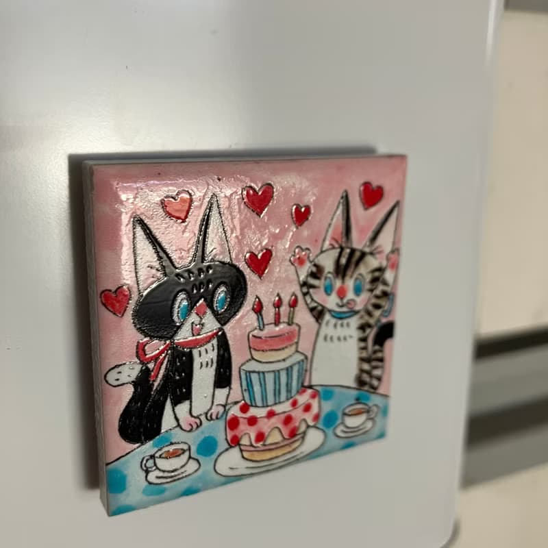 マグネット　ねこねこバースデー