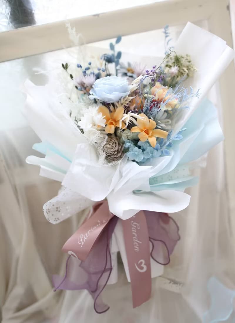 【畢業花束】- 不凋花乾燥花-盛夏夏天陽光祝福花束/早鳥預購