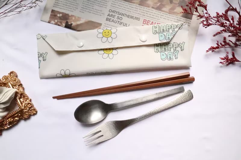環保餐具袋│防水收納袋:::小雛菊 / 無尾熊 / 表情人