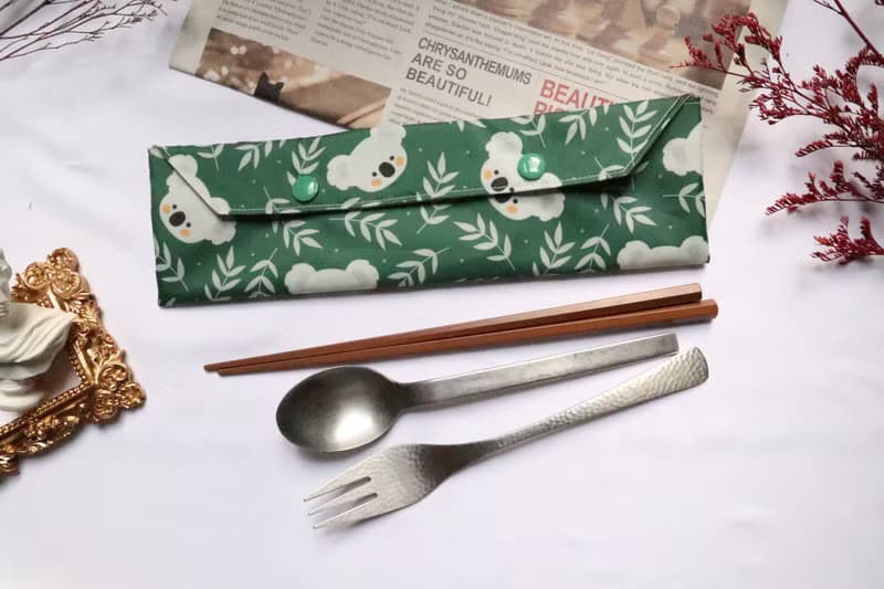 環保餐具袋│防水收納袋:::小雛菊 / 無尾熊 / 表情人