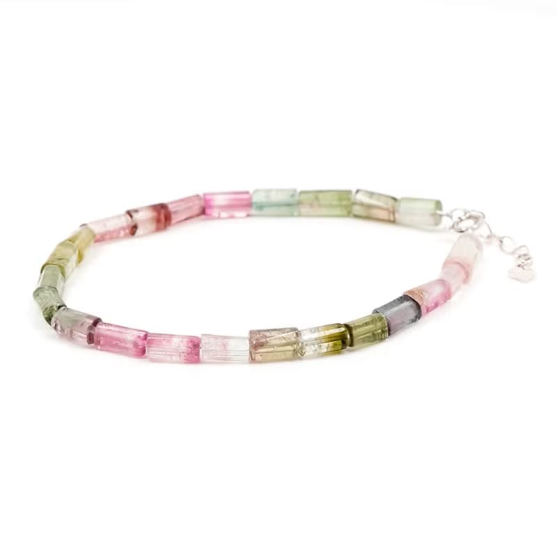 【正佳珠寶】粉碧璽 頂級西瓜碧璽 7x4mm 西瓜碧璽手鍊