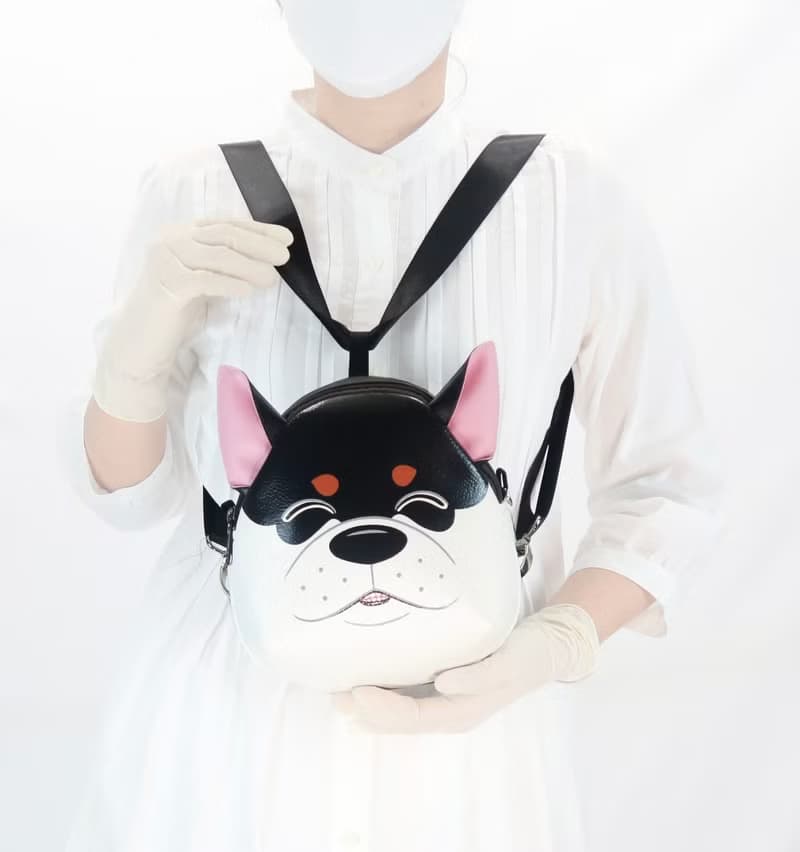 Shiba Inu Mini backpack ,dog crossbody bag, hand painted bag for animal lovers.