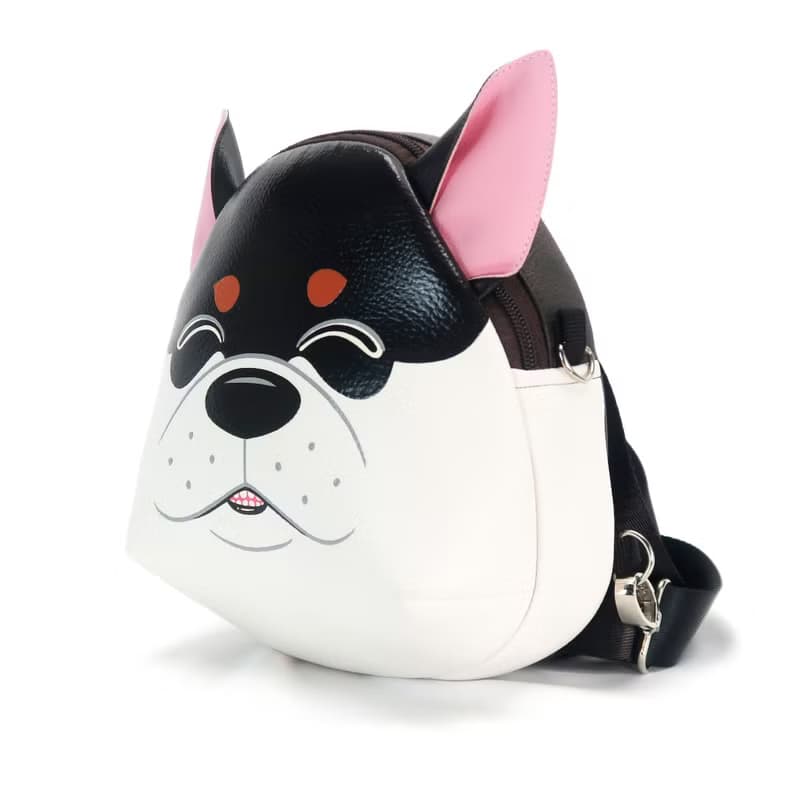 Shiba Inu Mini backpack ,dog crossbody bag, hand painted bag for animal lovers.