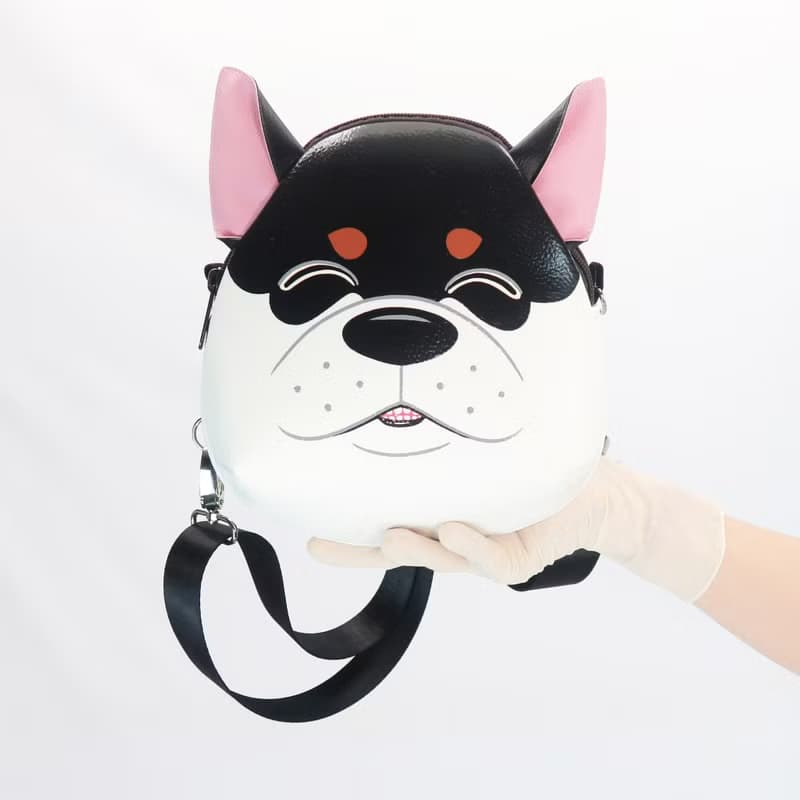 Shiba Inu Mini backpack ,dog crossbody bag, hand painted bag for animal lovers.