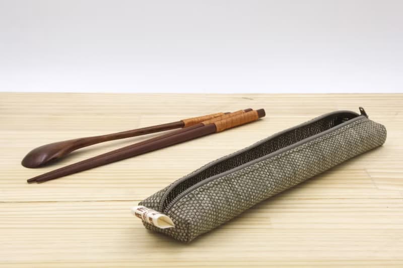 【紙布家】紙線編織 小餐具袋 墨綠