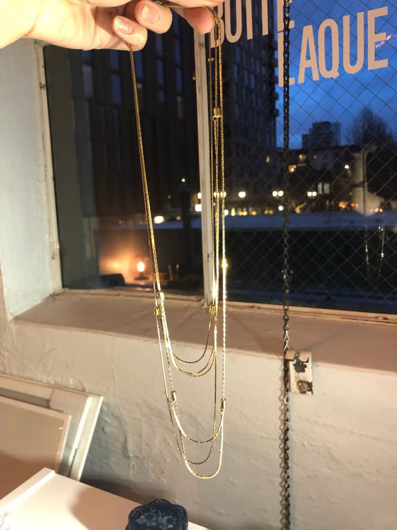 Vintage Gold Simple Stackable Necklace