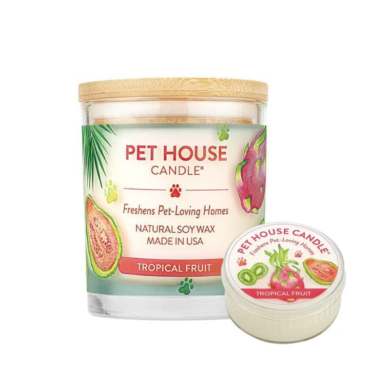 【美國PET HOUSE】室內除臭寵物香氛蠟燭-熱帶水果