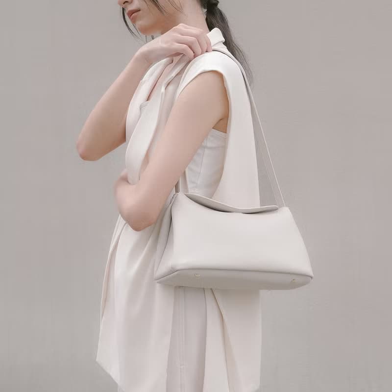 Two-Tone Hobo 玉米基純素皮革 手提包 側背包 灰色