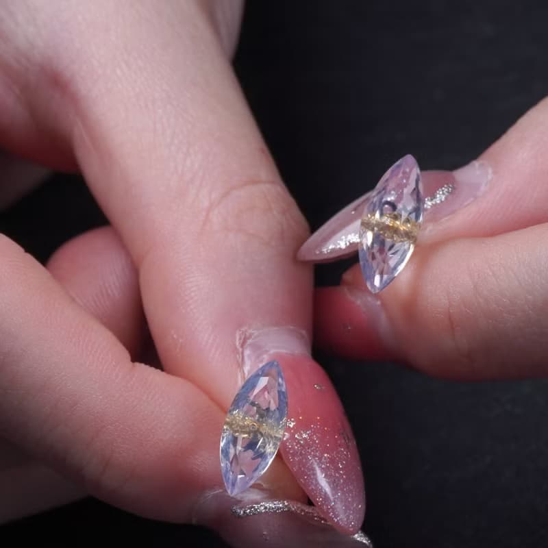 巴西水晶馬眼耳環 925純銀鍍18k金  | 天然水晶 | 送禮