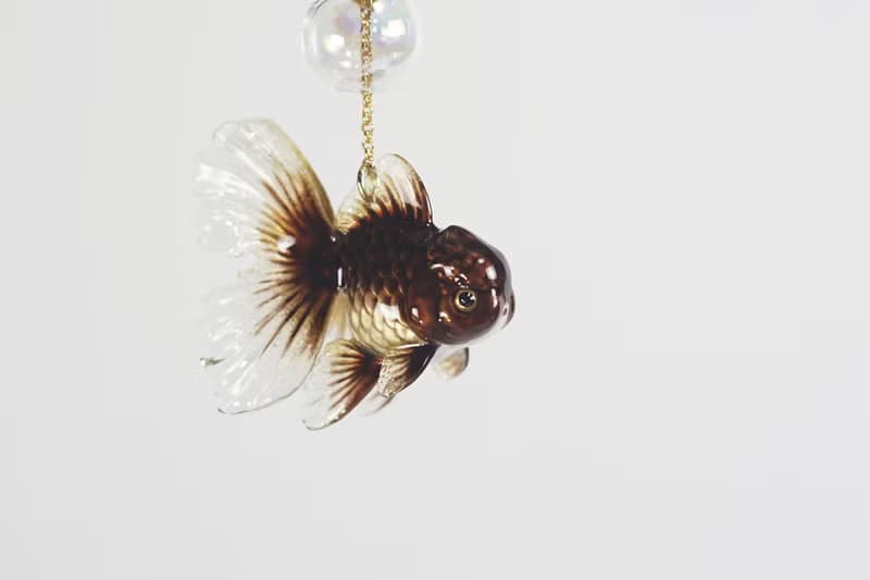 黑色泰獅金魚可愛靈動耳環耳夾 獨立設計 小動物可愛個性創意飾品