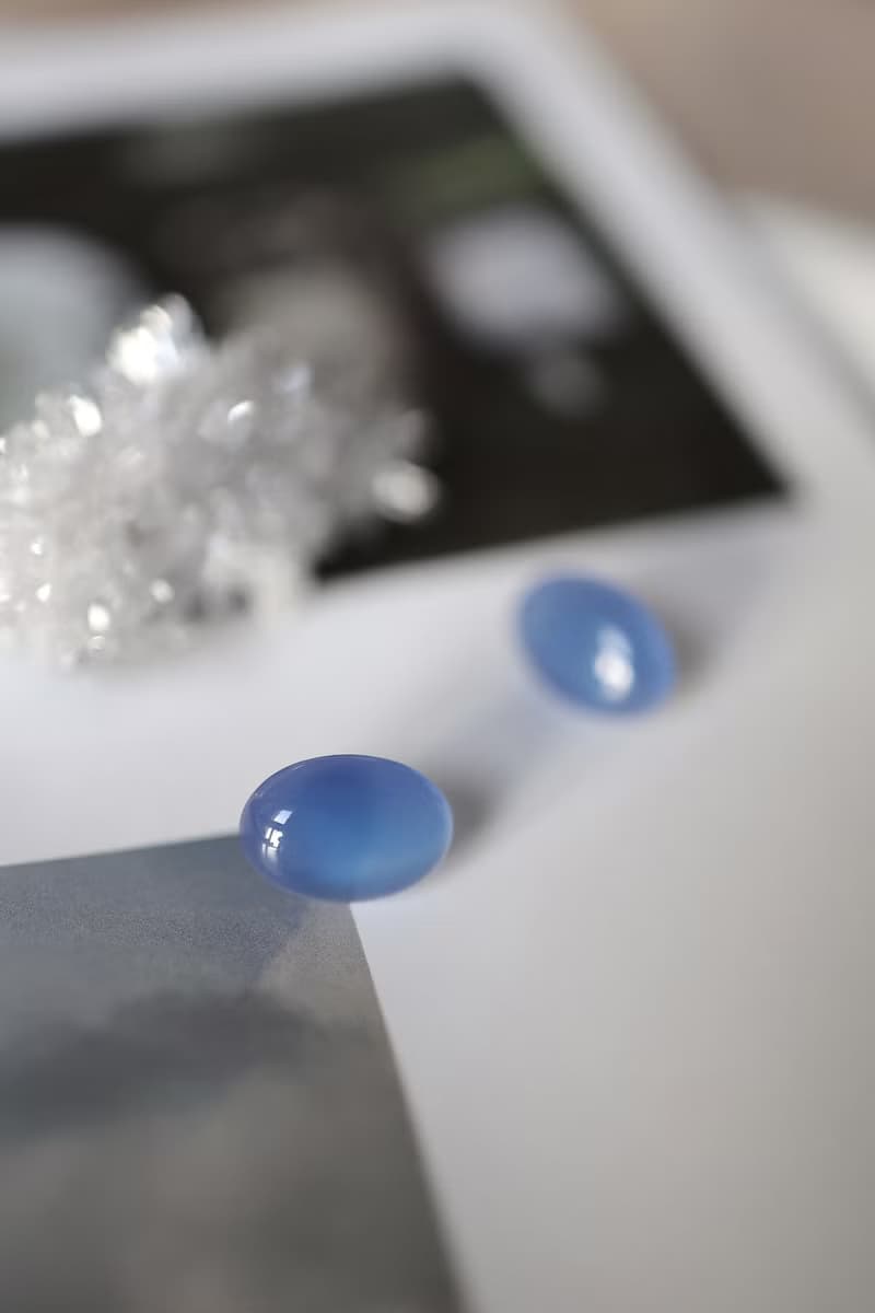 群青瑪瑙耳環　可改耳夾