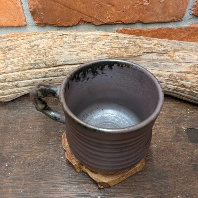 財運節節高-柴韻節高杯 鶯歌 手作 文創 柴燒 竹節  陶杯