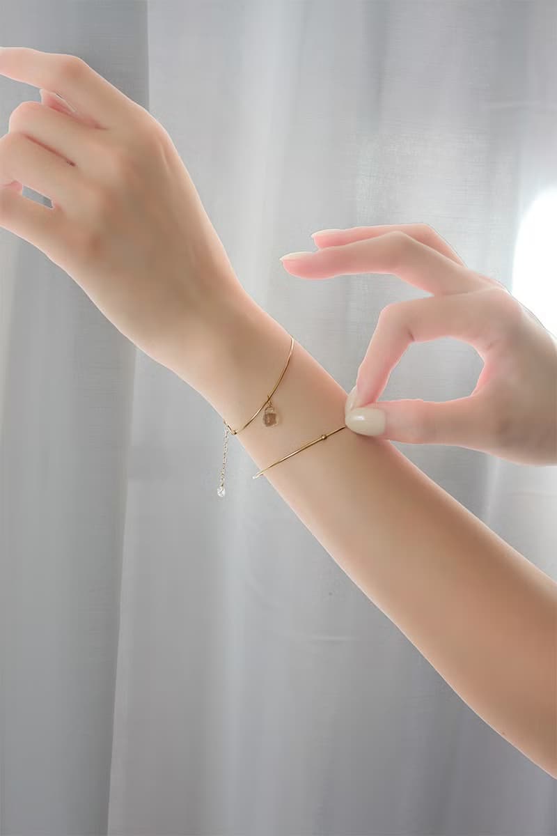 【禮物】許願手環 - 潘朵拉之鑰-鋯石情鎖 14K注金手環