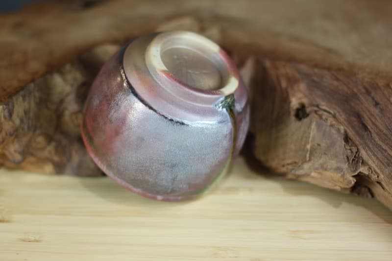 【送禮好物】80ml 柴燒 鐵釉 手拉坯茶杯 鶯歌名家葉敏祥手作