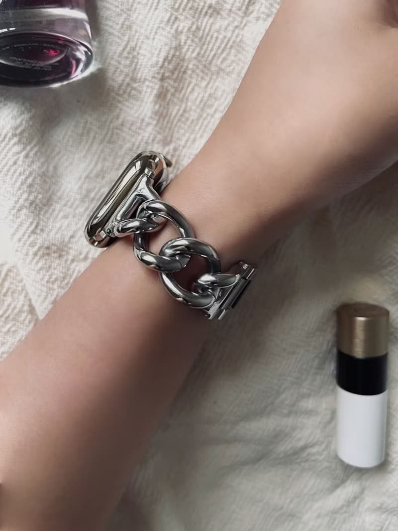 Apple Watch 立體粗鏈不鏽鋼金屬錶帶