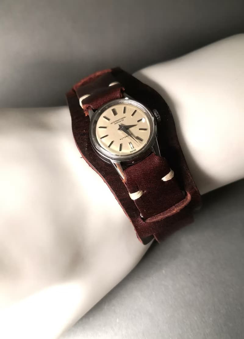 IWC萬國錶 1960s 自動上鍊女表/手工錶帶