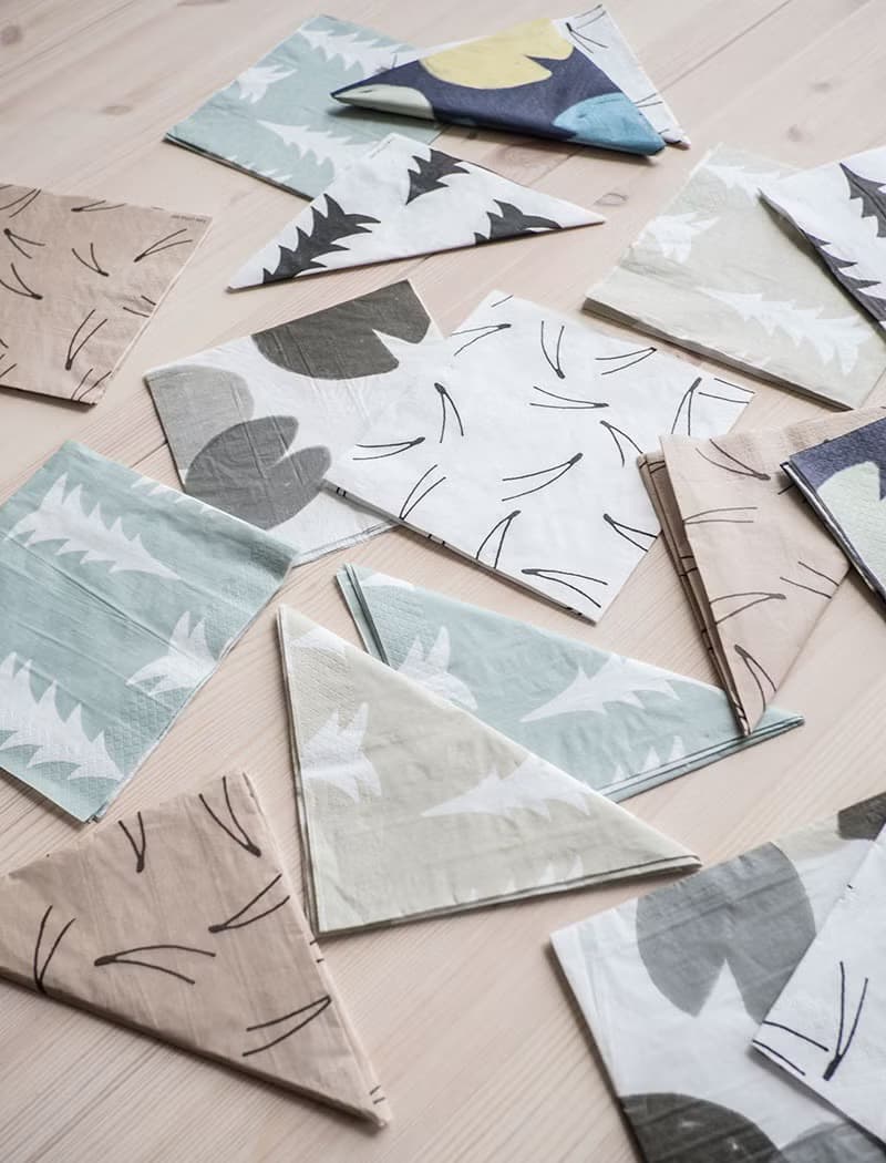 北歐設計師款 - 印花餐巾紙PAPER NAPKINS GRAN, SAND