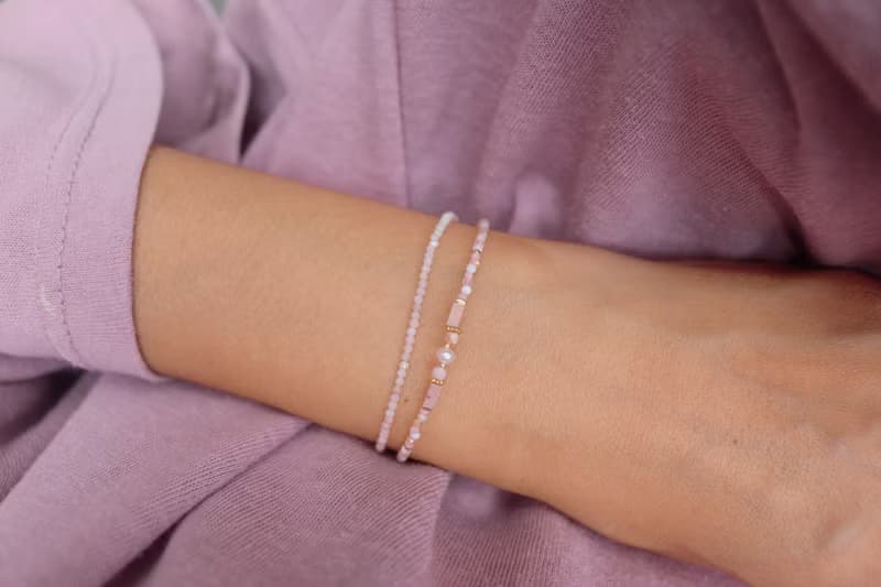 迷你粉紅澳寶 手環 珍珠 - 正好 -