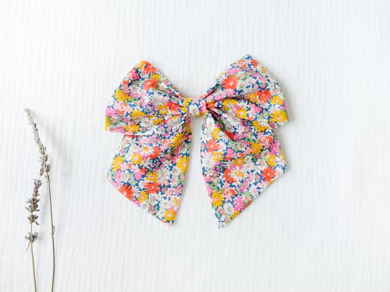 英國LIBERTY FABRICS手工法式大蝴蝶結髮夾 - Libby (經典莉比)