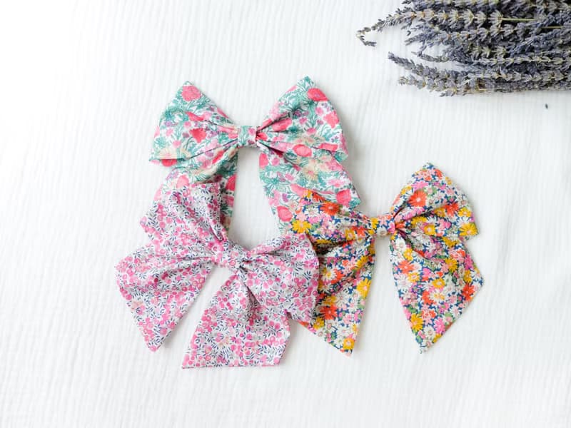 英國LIBERTY FABRICS手工法式大蝴蝶結髮夾 - Libby (經典莉比)