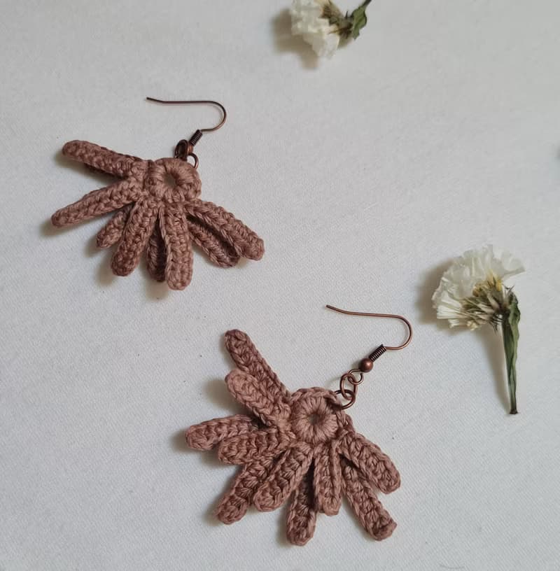 Half Flower earrings