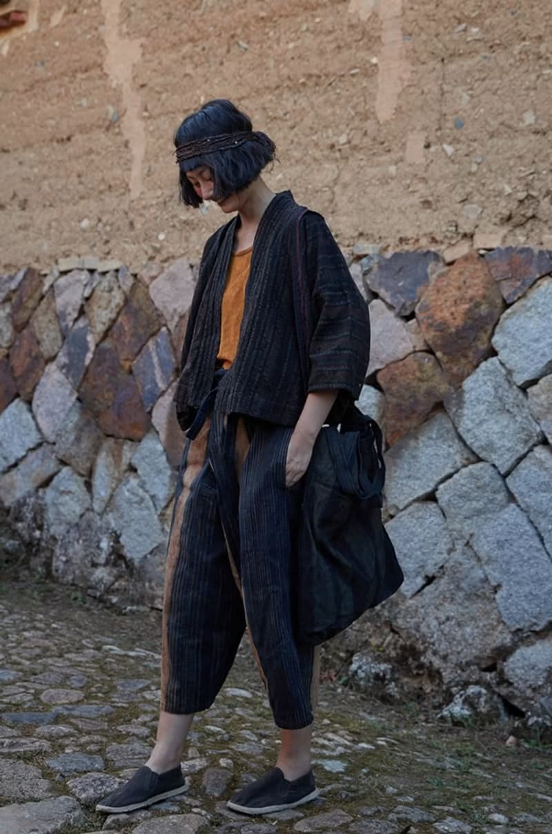 條紋幾何 文藝復古 條紋系帶開衫短外套/上衣