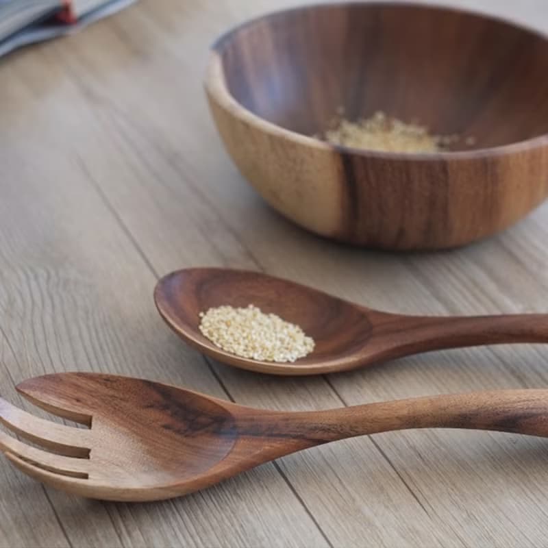 LINKIFE 木質系列 相思木沙拉叉匙組