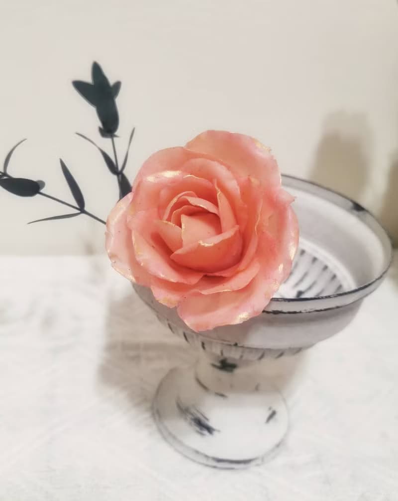 玫瑰蜜蠟花大豆精油蠟燭
